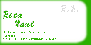 rita maul business card